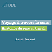 Voyage à travers le sens : anatomie du sens au travail
