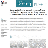 Adapter l’offre de formation aux métiers de demain : regards sur les Programmes d’investissements d’avenir et France 2030